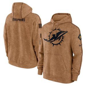 ❤️Men's Miami Dolphins 2023 Salute to Service Performance Pullover Hoodie S-2XL❤